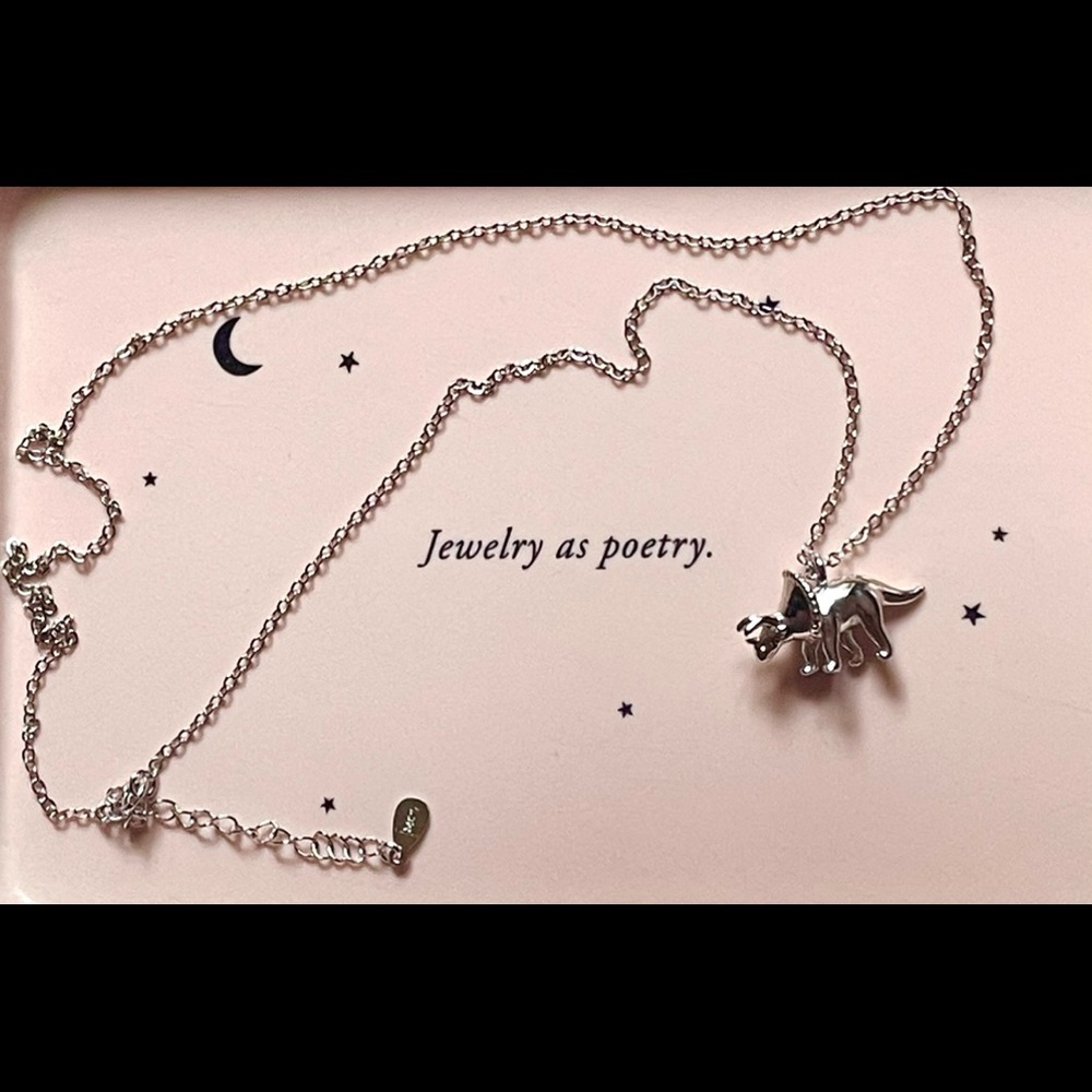 Sterling Silver Triceratops Necklace